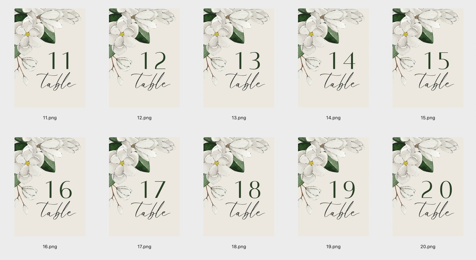 25 Ready-made Table Numbers Printable Wedding Table Numbers - Etsy