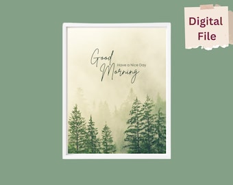 Christmas Printable Wall Art, Wall Art Prints, Christmas Tree Print, Bedroom Poster, Digital File Printable, Instant Download A3 & A4, WA002