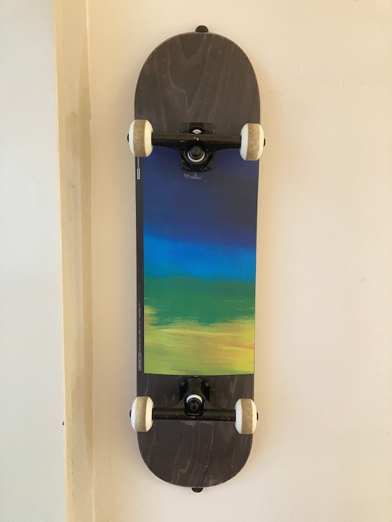 Décoration Intérieure Skate Support De Rangement Vertical Skateboard En Bois - Pour Skateboards Et Snowboards, 29x12 Cm, Design Sobre Organiseur Skate Mural Gain De Place