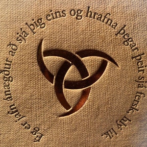Vikings and Old Norse: JOY rune, Handcrafted Letterpress Card with Handmade Paper image 4