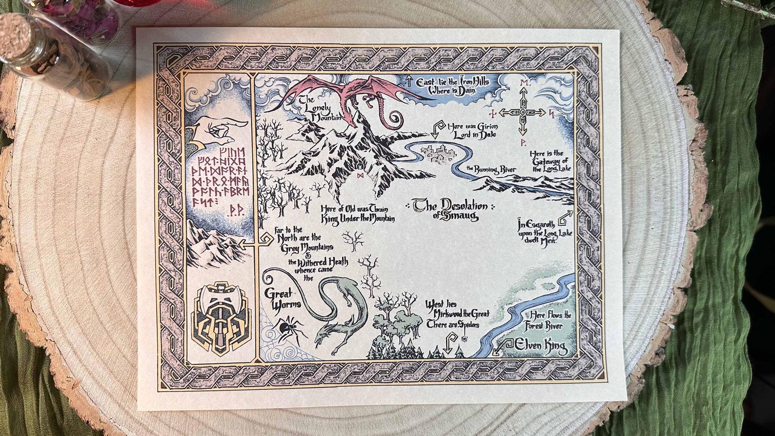 Thror's Map Middle-earth Hidden Dwarf Runes (UV Blacklight Revealed) - Etsy