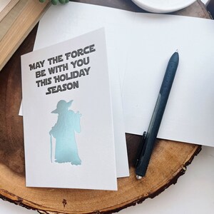May the force be with you this holiday season: Sci-fi Handcrafted Letterpress Card True Master image 2