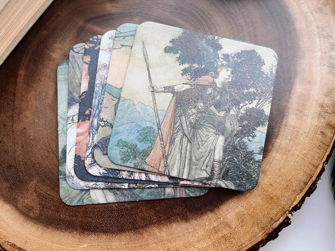 Arthur Rackham’s “wagner’s Ring Epic” Illustrated Coaster Set - Etsy