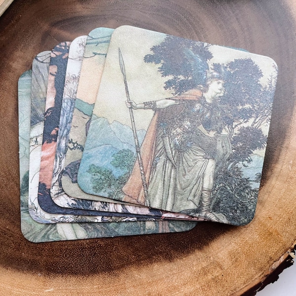 Arthur Rackham’s “Wagner’s Ring Epic” Illustrated Coaster Set