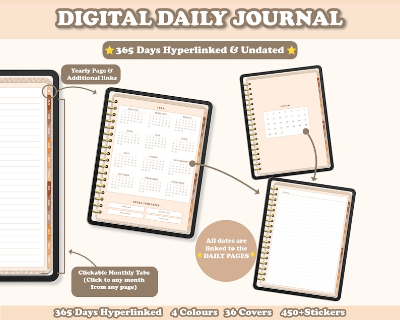 Digital Daily Journal, Digital Journal for Ipad, Goodnotes and ...