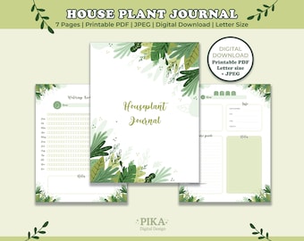 Verzorgingsdagboek kamerplanten: afdrukbare plantentracker (pdf/jpeg)