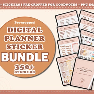 Digital Stickers for Goodnotes | Digital Planner Stickers PNG | Pre-cropped iPad Stickers | Everyday Life Digital Stickers | PNG Stickers