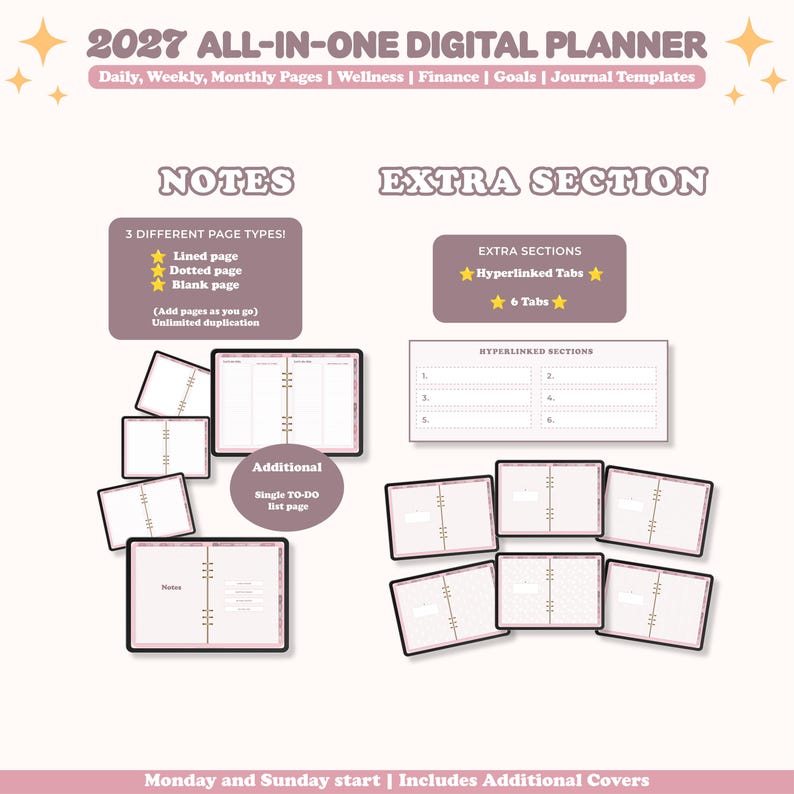 Digital Planner 2027, Dated Digital Planner, Goodnotes Notability ...