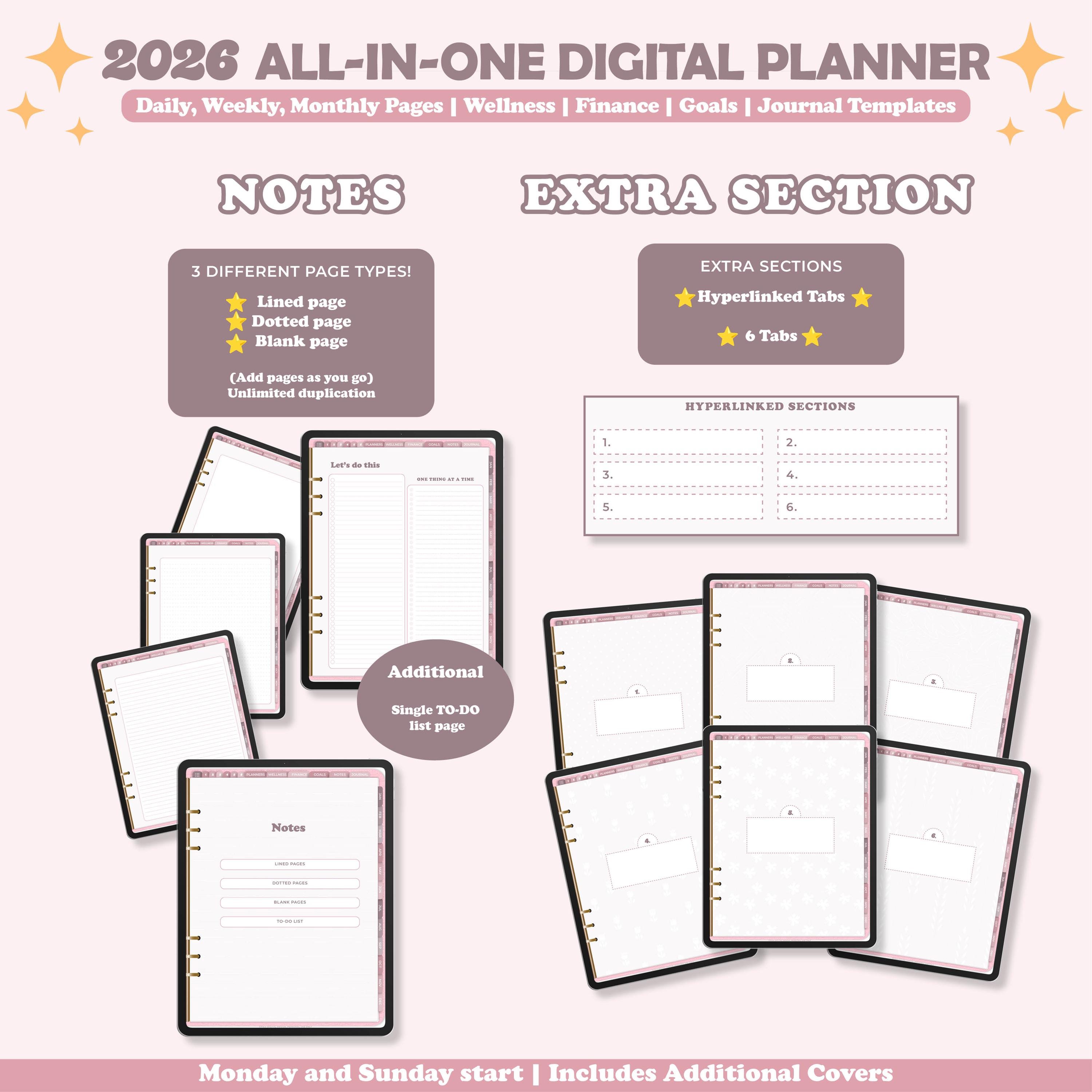 Digital Planner 2026, Dated Digital Planner, Goodnotes Notability ...