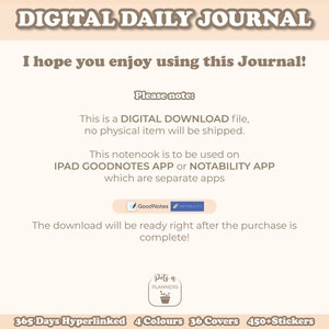 Digital Daily Journal, Digital Journal for Ipad, Goodnotes and ...