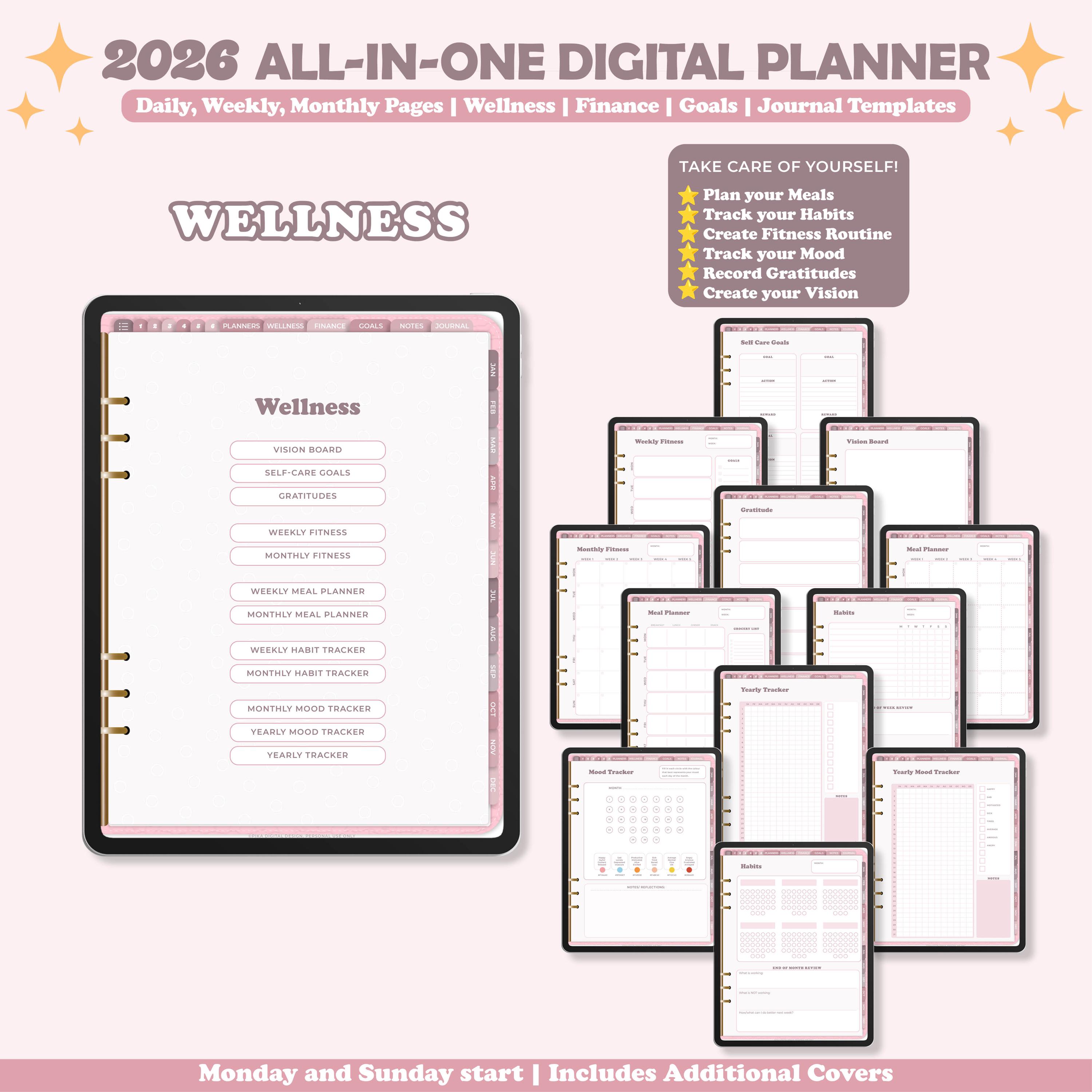 Digital Planner 2026, Dated Digital Planner, Goodnotes Notability ...