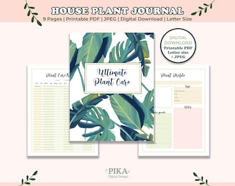 Verzorgingsdagboek kamerplanten: afdrukbare plantentracker (pdf, jpeg)