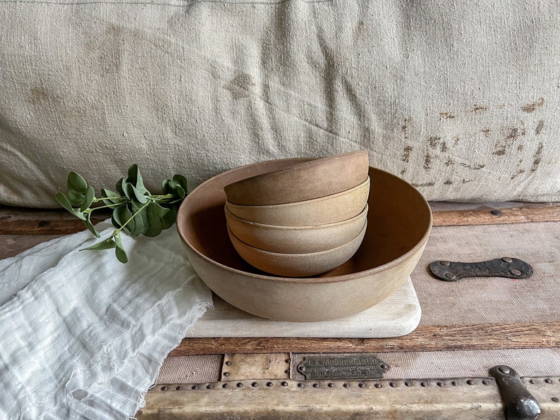 Set of 5 Ellingers Agatized Wood Bowls / Kitchen Decor / Wood Etsy