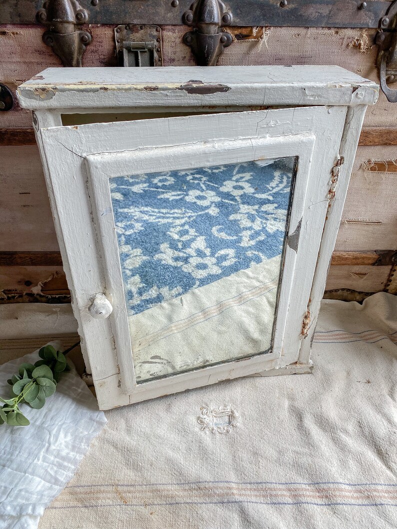 Antique White Metal Medicine / Vintage Decor / Antique Etsy