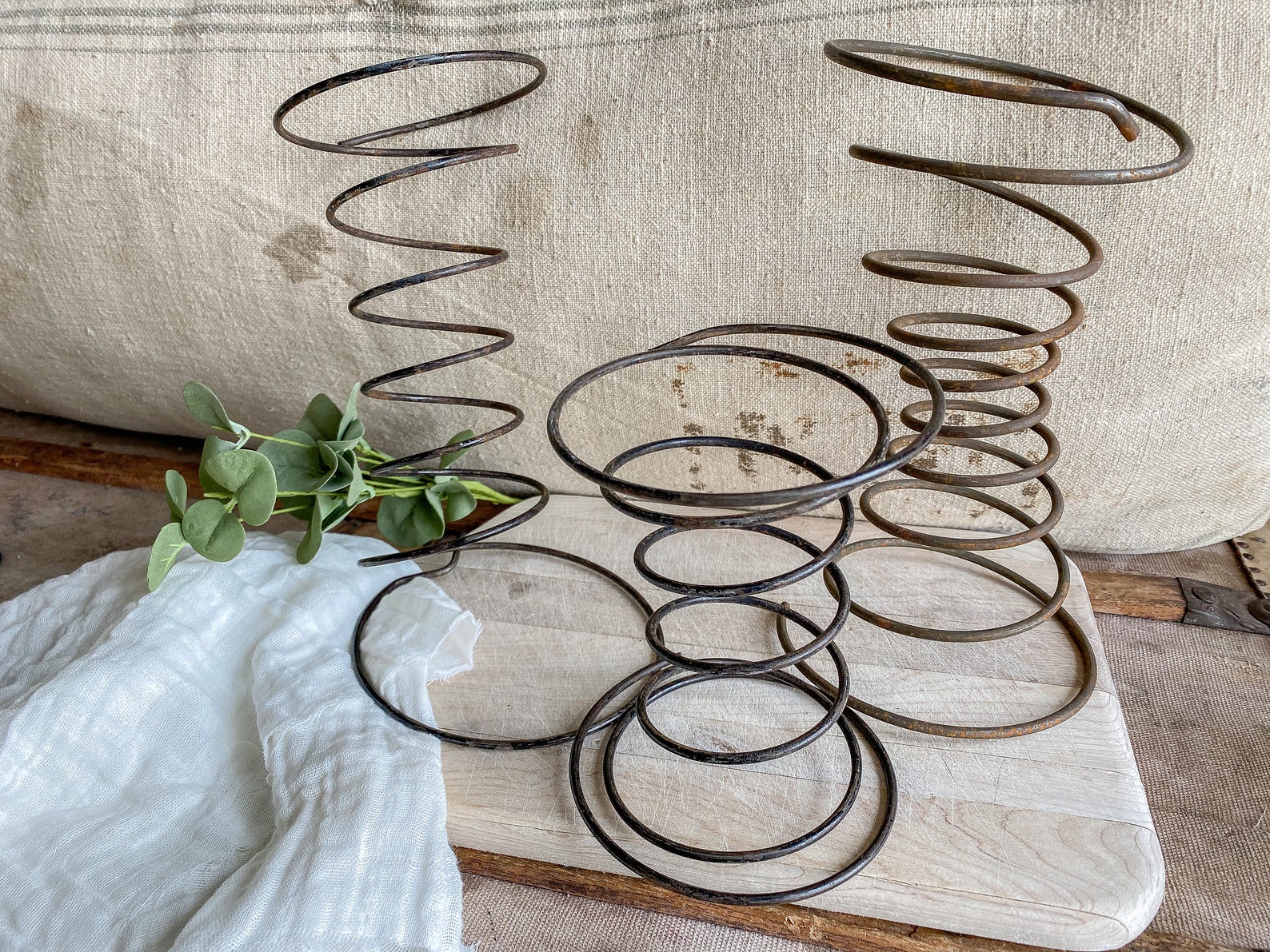Set of 3 Vintage Metal Bed Springs / vintage decor / rustic Etsy