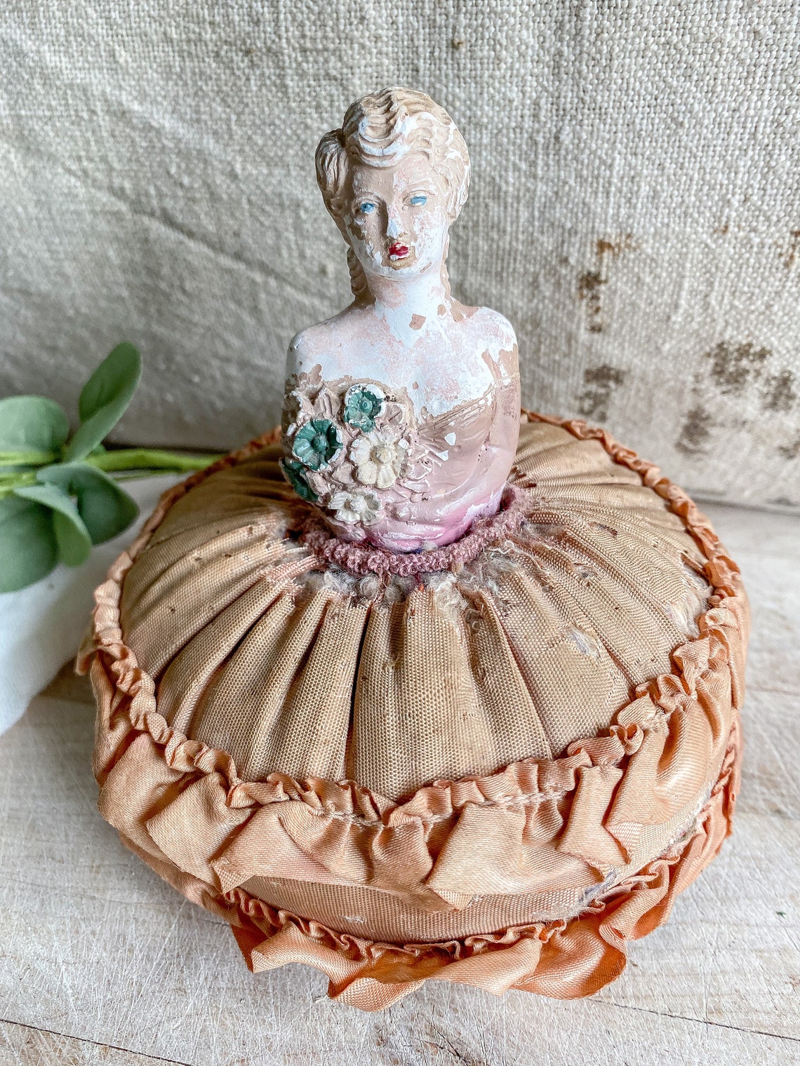 Antique Half Doll Pin Cushion / vintage decor / antique decor Etsy