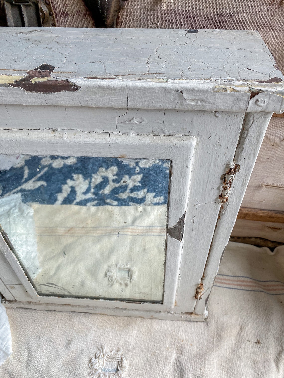 Antique White Metal Medicine / Vintage Decor / Antique Etsy