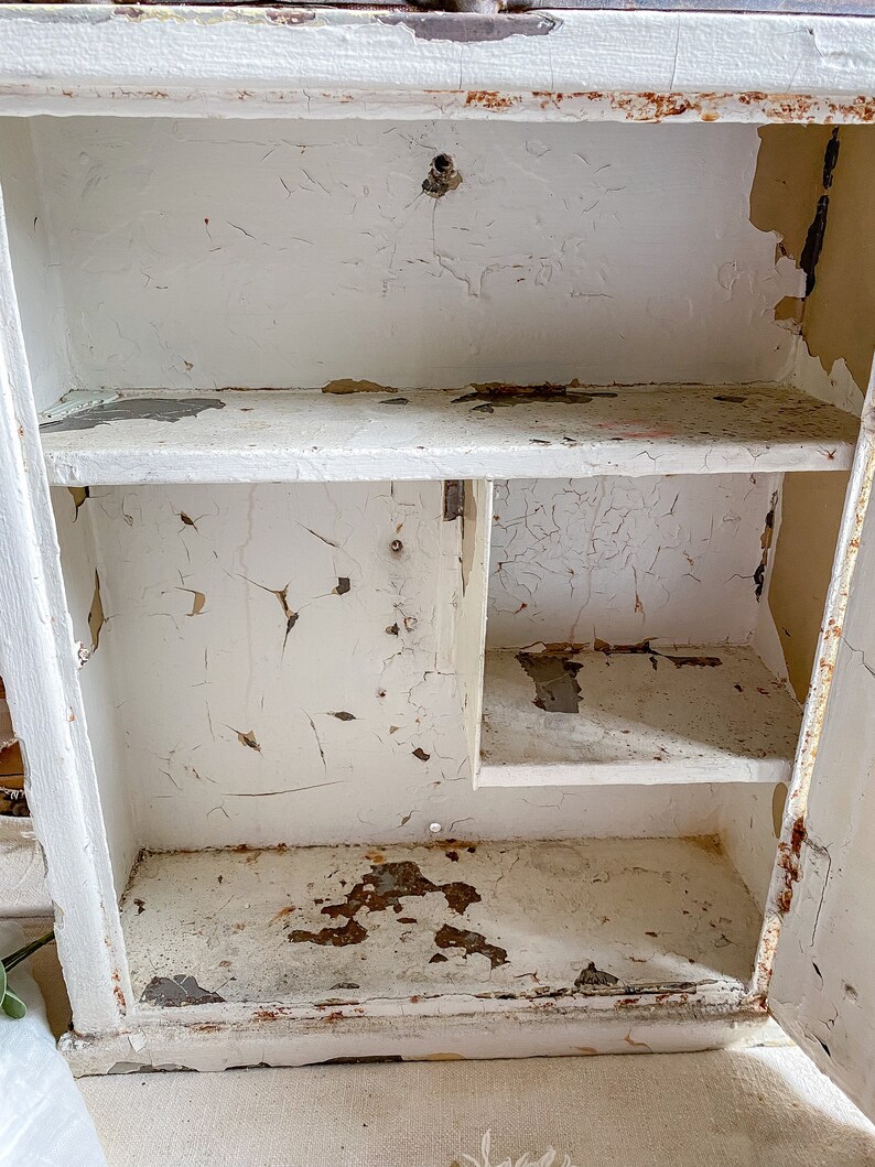 Antique White Metal Medicine / Vintage Decor / Antique Etsy