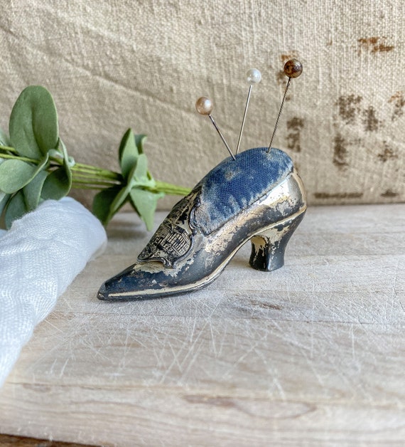 Antique Washington D.C. Pin Cushion Shoe / vintage decor / Etsy