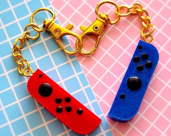 Sharable Video Game Controller Keychains / Gamer Couple Keychains / Best Friend Charms / Sibling Keychains / Kawaii Charms