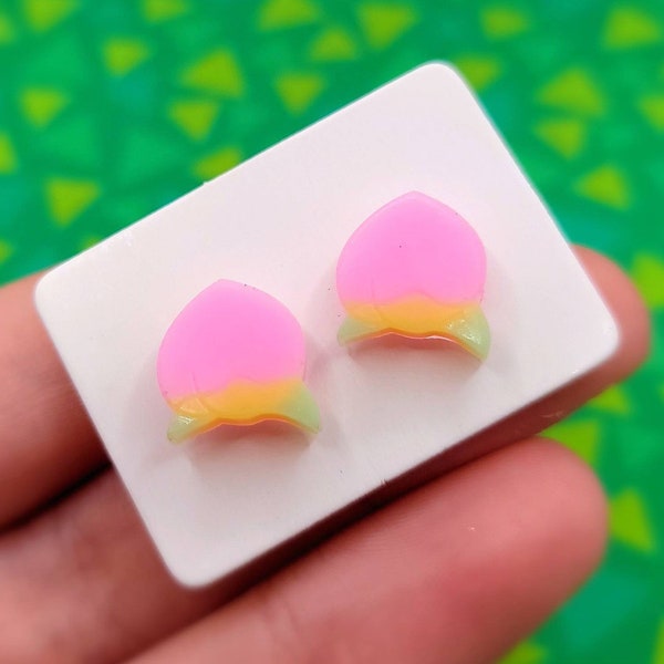 Island Peach Fruit Earrings / ACNL Earrings/ Gamer Jewelry / ACNH Earrings