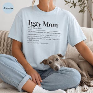 イタリアングレーハウンドママTシャツ、コンフォートカラーズ イギーママTシャツ、面白いイタリアングレーハウンド定義Tシャツ、IGママギフト、イギー好きTシャツ 画像 5