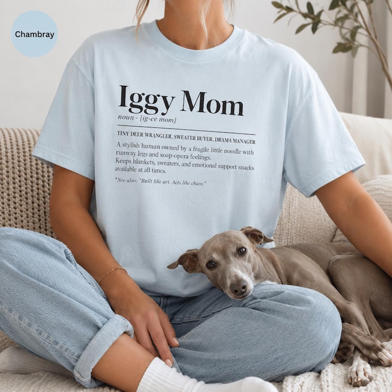 イタリアングレーハウンドママTシャツ、コンフォートカラーズ イギーママTシャツ、面白いイタリアングレーハウンド定義Tシャツ、IGママギフト、イギー好きTシャツ 画像 5