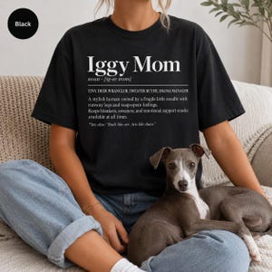 イタリアングレーハウンドママTシャツ、コンフォートカラーズ イギーママTシャツ、面白いイタリアングレーハウンド定義Tシャツ、IGママギフト、イギー好きTシャツ 画像 4