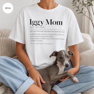 イタリアングレーハウンドママTシャツ、コンフォートカラーズ イギーママTシャツ、面白いイタリアングレーハウンド定義Tシャツ、IGママギフト、イギー好きTシャツ 画像 3