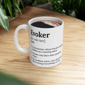 Evoker Player Ceramic Cup, Personalised WoW Gift Gaming Coffee Mug, Video Game Lover Gift, Geek Tea Cup, Role Playing Gamer