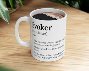 Evoker Spieler Keramiktasse, WoW Geschenk Gaming Gaming Kaffeetasse, Videospiel-Liebhaber Geschenk, Geek Teetasse, Rollenspiel Gamer