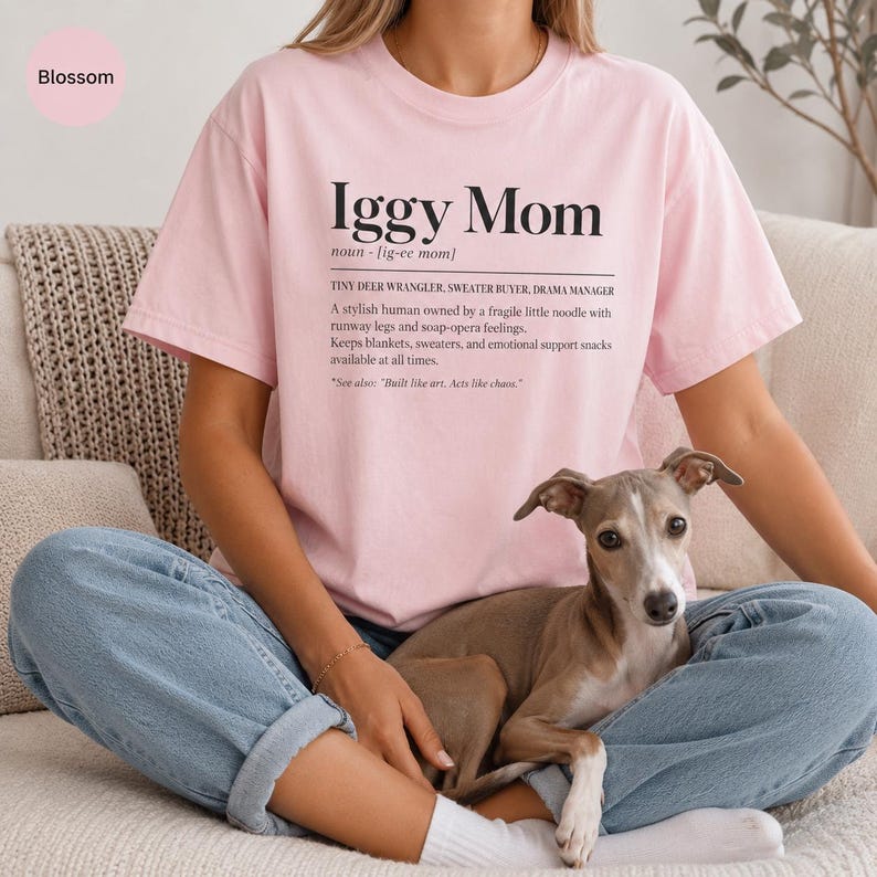 イタリアングレーハウンドママTシャツ、コンフォートカラーズ イギーママTシャツ、面白いイタリアングレーハウンド定義Tシャツ、IGママギフト、イギー好きTシャツ 画像 6