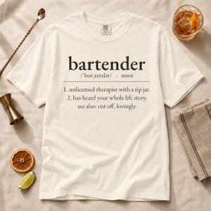 Bartenderdefinition, rolig bartenderpresent, Mixology-tröja för barpersonal, komfortfärger 1717