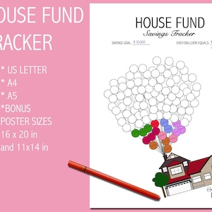 House Fund Savings Tracker, Down Payment Goal (Digital Download)