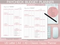 Paycheck Budget Planner, Finance Printable (PDF)