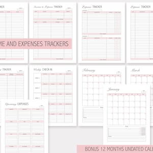 Budget Planner Printable, PDF, Paycheck Budget, Bi-Weekly, Monthly, Financial Planner, Finance Bundle, Budget Planner, Debt, Income image 6