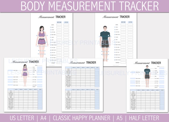 Body Measurements: Notebook for recording daily body measurements such as  weight measurement for women and girls, daily tracking of weight loss by