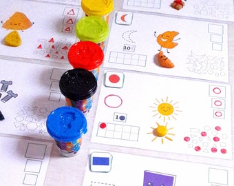 Shapes activity, Kindergarten printable game, Montessori activity, Kindergarten activity, Learning shapes, Learning game, PDF,