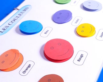 French activity book, Preschool activity, Quiet book, Activity book, Montessori material, Learning kit to download,