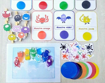 color activity, learning colors, Montessori, PDF, to print, to laminate, extracurricular, child activity,