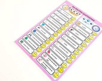 Mein Tagesablauf, Typischer Tag, Kinderkalender, Verantwortungstabellen, Montessori-Routinetabelle, Abendroutine, PDF