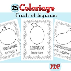 Coloriage des fruits et légumes, Coloriage pour enfant, Fiches Pédagogiques, Fiches maternelle