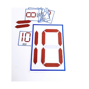 Apprendre les chiffres, Les chiffres digitaux, Apprendre les nombres, Fiches maternelle, Jeu des chiffres, Matériels Montessori