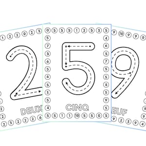 Apprendre les chiffres et  Apprendre à tracer les nombres de 0 à 10