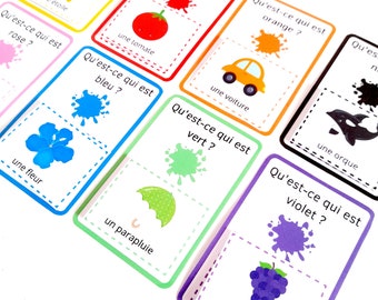 Jeu des couleurs, Apprendre les couleurs, Activités Maternelle, Jeu éducatif à imprimer, Les couleurs pour les maternelles, PDF à imprimer,