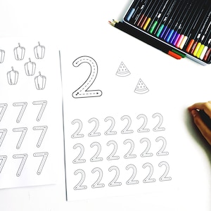 Apprendre les chiffres et  Apprendre à tracer les nombres de 0 à 9