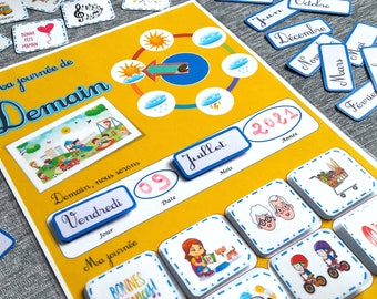 Semainier enfant à imprimer - - Agenda de la semaine Montessori - Etsy ...