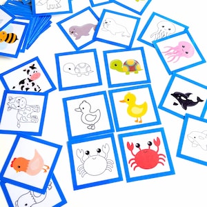 Picture Association Game, Kindergarten Game, Memory Game, PDF File, Printable Game, Puzzle Game, Board Game, Zoom Game,