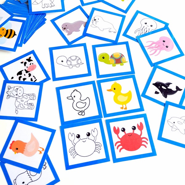 Picture Association Game, Kindergarten Game, Memory Game, PDF File, Printable Game, Puzzle Game, Board Game, Zoom Game,