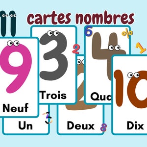 10 Mini Cartes à Compter Les Fruits, Apprendre à Dénombrer, Cartes de Poche